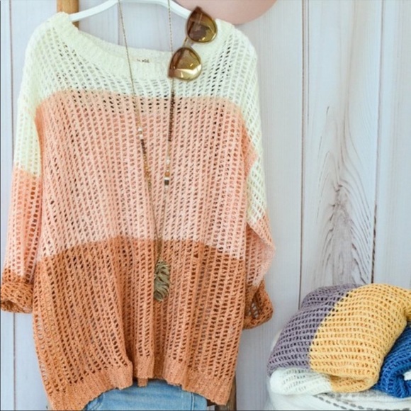 Color Block Wide Neck Sweater NWT - Picture 6 of 8